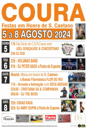 Cartaz Festas em honra de São Caetano 2024 - Coura