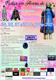 Cartaz Festas em Honra de São Cristóvão 2024 - Parada de Cunhos