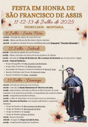Cartaz Festas em Honra de São Francisco de Assis 2025 - Montaria