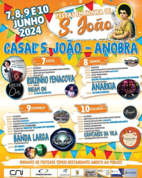Cartaz Festas em Honra de São João 2024 - Casal de São João