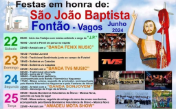 Cartaz Festas em Honra de São João Baptista 2024 - Fontão