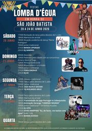 Cartaz Festas Em Honra de São João Batista 2026 - Lomba D'Égua
