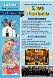 Cartaz Festas em Honra de São José e Santo António 2024 - Gilde