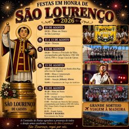 Cartaz Festas em honra de São Lourenço 2026 - Calvos
