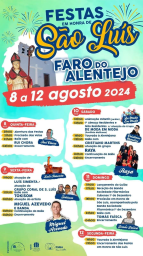 Cartaz Festas em Honra de São Luis 2024 - Faro do Alentejo