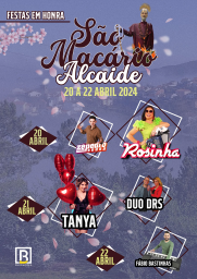 Cartaz Festas em Honra de São Macário 2024 - Alcaide