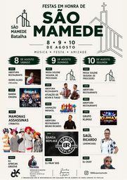 Cartaz Festas em honra de São Mamede 2026 - Batalha