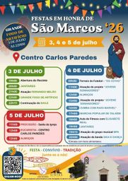 Cartaz Festas em honra de São Marcos 2026 - São Marcos