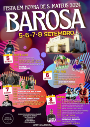 Cartaz Festas em Honra de São Mateus 2024 - Barosa