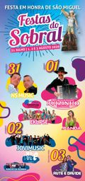 Cartaz Festas em Honra de São Miguel 2026 - Sobral