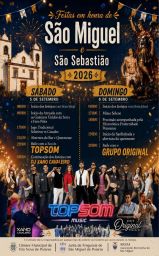 Cartaz Festas em honra de São Miguel e São Sebastião 2026 - São Miguel de Poiares