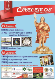 Cartaz Festas em Honra de São Paio 2024 - Cabeceiros