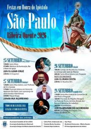 Cartaz Festas em honra de São Paulo 2026 - Ribeira Quente