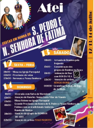 Cartaz Festas em Honra de São Pedro 2024 - Atei