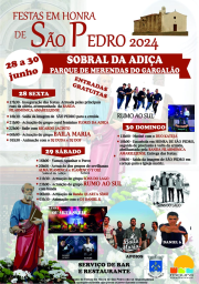 Cartaz Festas em Honra de São Pedro 2024 - Sobral da Adiça