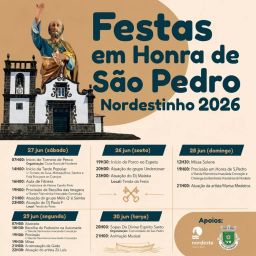 Cartaz Festas em honra de São Pedro 2026 - Nordestinho
