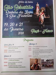 Cartaz Festas em Honra de São Sebastião 2024 - Paçô
