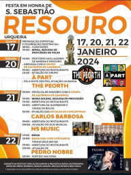 Cartaz Festas em honra de São Sebastião 2024 - Resouro