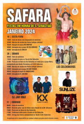 Cartaz Festas em Honra de São Sebastião 2024 - Safara