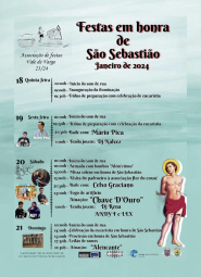 Cartaz Festas em Honra de São Sebastião 2024 - Vale de Vargo