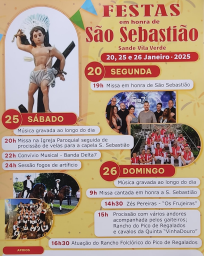 Cartaz Festas em Honra de São Sebastião 2025 - Sande