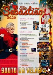 Cartaz Festas em honra de São Sebastião 2026 - Souto da Velha