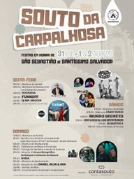 Cartaz Festas em honra de São Sebastião e Santíssimo Salvador 2026 - Souto da Carpalhosa