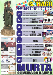 Cartaz Festas em Honra de São Tiago 2024 - Murta