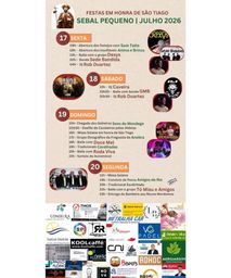 Cartaz Festas em honra de São Tiago 2026 - Sebal Pequeno