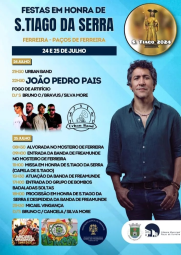 Cartaz Festas em Honra de São Tiago da Serra 2024 - Ferreira