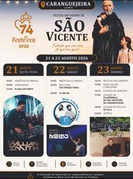 Cartaz Festas em honra de São Vicente 2026 - Caranguejeira