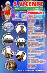 Cartaz Festas em Honra de São Vicente 2026 - Sezures