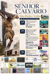 Cartaz Festas em honra de Senhor do Calvário 2026 - São Pedro Velho
