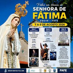 Cartaz Festas em honra de Senhora de Fátima 2026 - Aboim