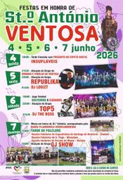 Cartaz Festas em honra de St.º António 2026 - Ventosa