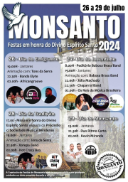 Cartaz Festas em Honra do Divino Espírito Santo 2024 - Monsanto