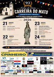 Cartaz Festas em honra do Imaculado Coração de Maria 2026 - Carreira do Mato