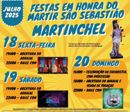 Cartaz Festas em Honra do Martir de São Sebastião 2025 - Martinchel