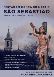 Cartaz Festas em Honra do Mártir São Sebastião 2024 - Vila Nova de Famalicão