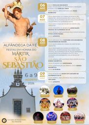Cartaz Festas em honra do Mártir São Sebastião 2026 - Alfândega da Fé