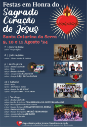 Cartaz Festas em Honra do Sagrado Coração de Jesus 2024 - Santa Catarina da Serra