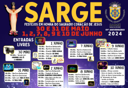 Cartaz Festas em Honra do Sagrado Coração de Jesus 2024 - Sarge