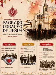 Cartaz Festas em honra do Sagrado Coração de Jesus 2026 - Santa Catarina da Serra