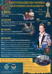 Cartaz Festas em Honra do Santíssimo Sacramento 2024 - Gião
