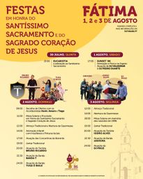 Cartaz Festas em Honra do Santíssimo Sacramento e do Sagrado Coração de Jesus 2026 - Fátima