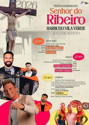 Cartaz Festas em honra do Senhor do Ribeiro 2026 - Barbudo