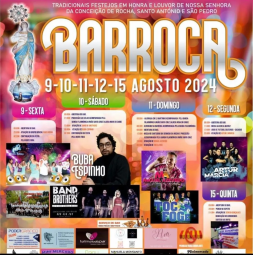 Cartaz Festas em Honra e Louvor da Nossa Senhora da Conceição de Rocha 2024 - Fundão