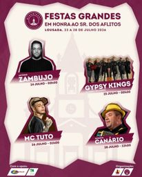 Cartaz Festas Grandes em honra ao Sr. dos Aflitos 2026 - Lousada