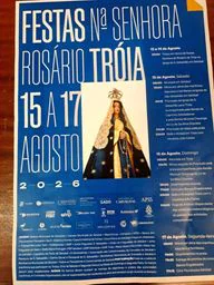 Cartaz Festas na Senhora do Rosário 2026 - Tróia