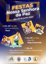 Cartaz Festas Nossa Senhora da Paz 2024 - Rio de Mouro